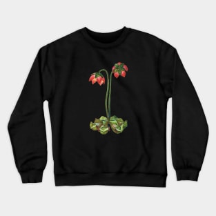 Nature Vintage Botanical Red Flower Plants Crewneck Sweatshirt